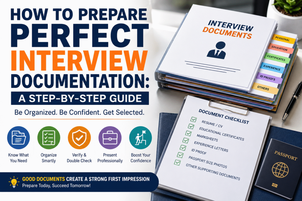 How to prepare perfect interview documentation step-by-step guide infographic