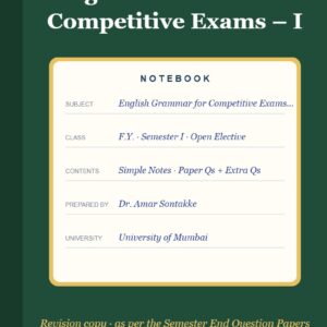 English Grammar for Competitive Exams – I (F.Y.B.Com. Sem I) – Open Electives, University of Mumbai