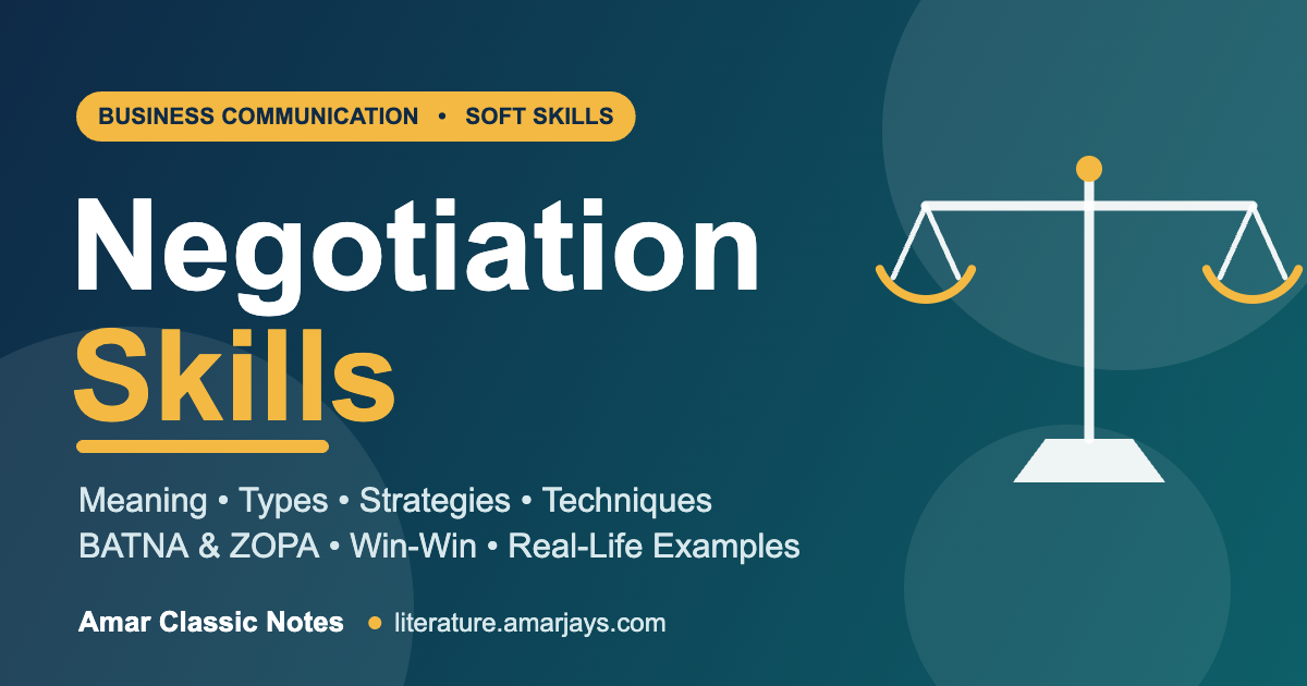 You are currently viewing Negotiation Skills: Meaning, Types, Strategies, Techniques and Real-Life Examples